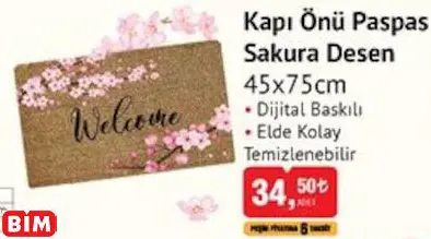 KAPI ÖNÜ PASPAS SAKURA DESEN